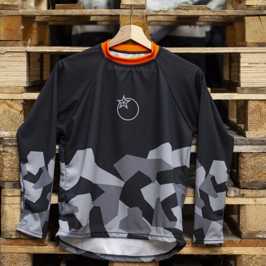 Kids Midnight Camo Jersey long Sleeve (Grey/Black)