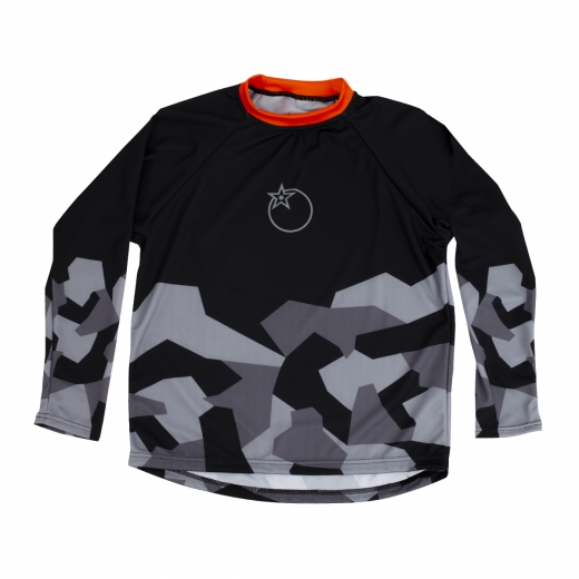 Kids Midnight Camo Jersey long Sleeve (Grey/Black)