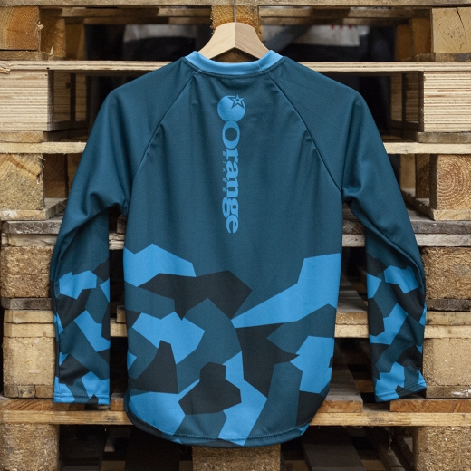 Kids Iced Camo Jersey long Sleeve (Teal/blue)