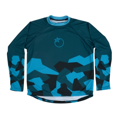 Kids Iced Camo Jersey long Sleeve (Teal/blue)