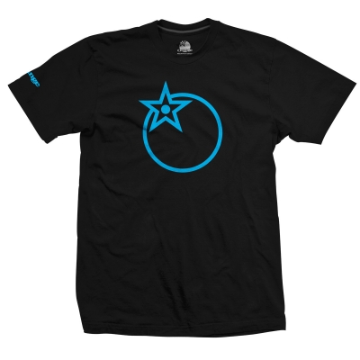 Froot Tee Black Sky Blue Front