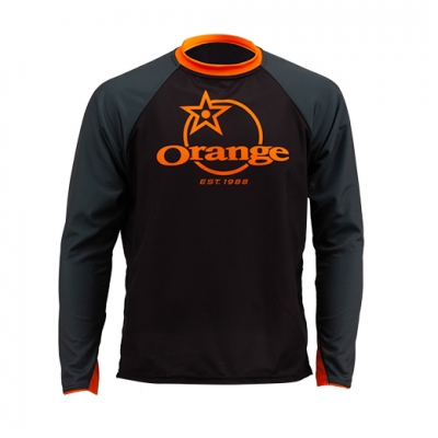 Dark Grey Trail Jersey Long Sleeve (Dark Grey/Black) - Front