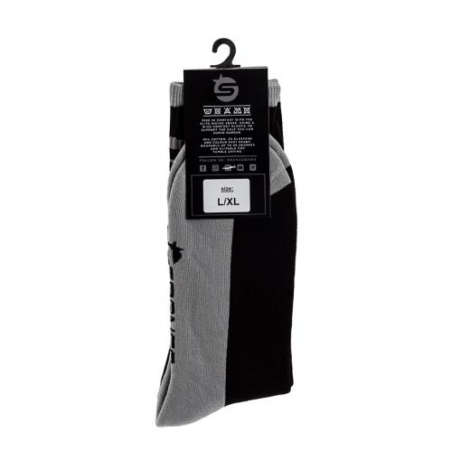 Strange Elite Socks in Grey - Packaging Back