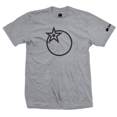 Orange bikes Grey Tee with Black Froot Front