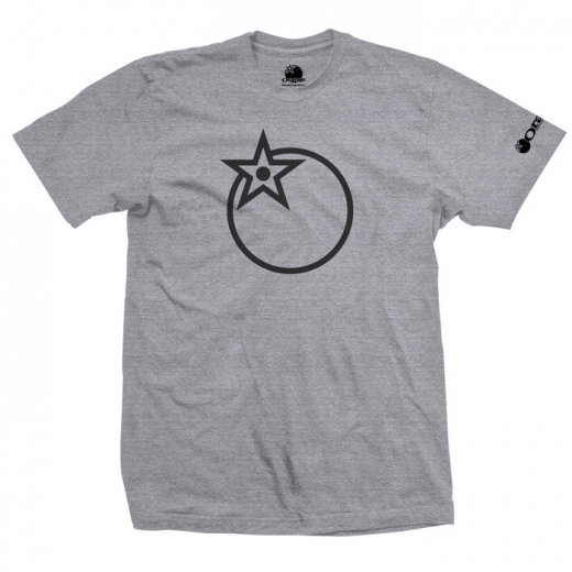 Orange bikes Grey Tee with Black Froot Front